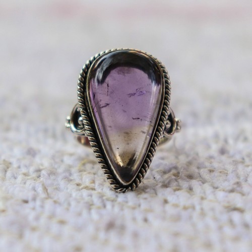 AMETRINE NATURAL GEMSTONE 925 STERLING SILVER HANDMADE JEWELRY RING 3 TO 12 - Bild 8 von 9