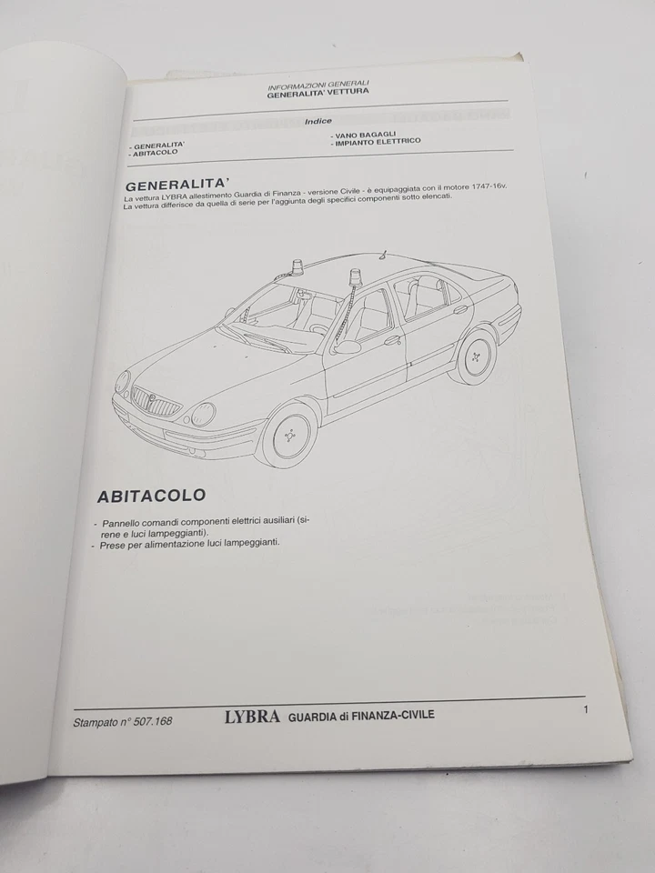 Manuale officina Lancia Lybra Guardia di Finanza vers. civile dati e riparazioni - Immagine 4 di 4