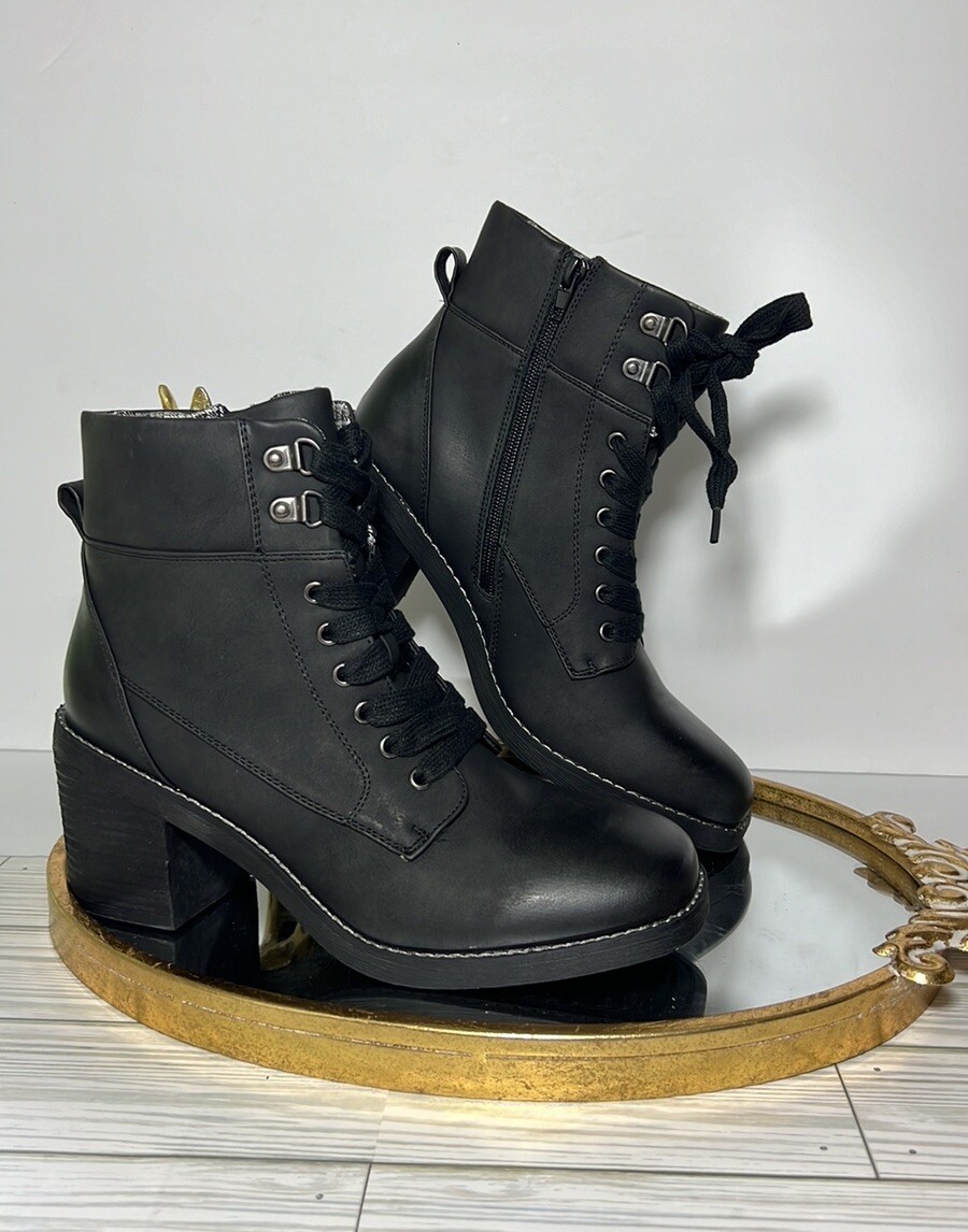 Jessica Cline Women's Shoes Ankle Heels Lace up Boots Size and