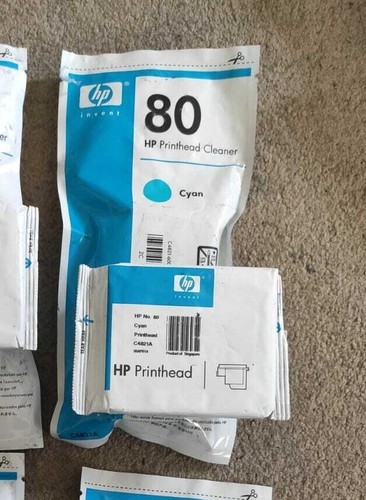 Lotto originale di testine di stampa HP 80 + detergenti C4820A/C4821/C4822/C4823A - IVA inc. - Foto 5 di 29