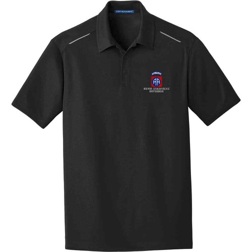 Army 82nd Airborne Division Embroidered Performance Golf Polo - Picture 3 of 4