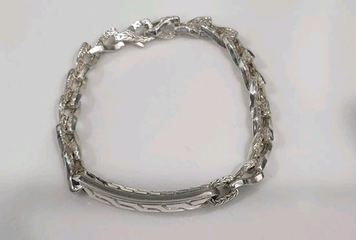 John Hardy Sterling Silver 925 Unisex 8' Rare Model Bracelet - Picture 3 of 24