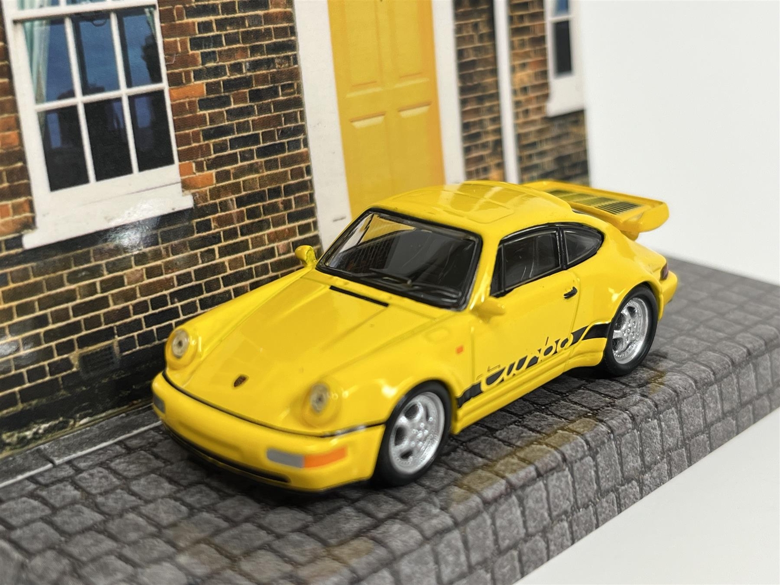 Porsche 911 Turbo Yellow 1:64 Scale Tarmac Works Schuco T64S009YL