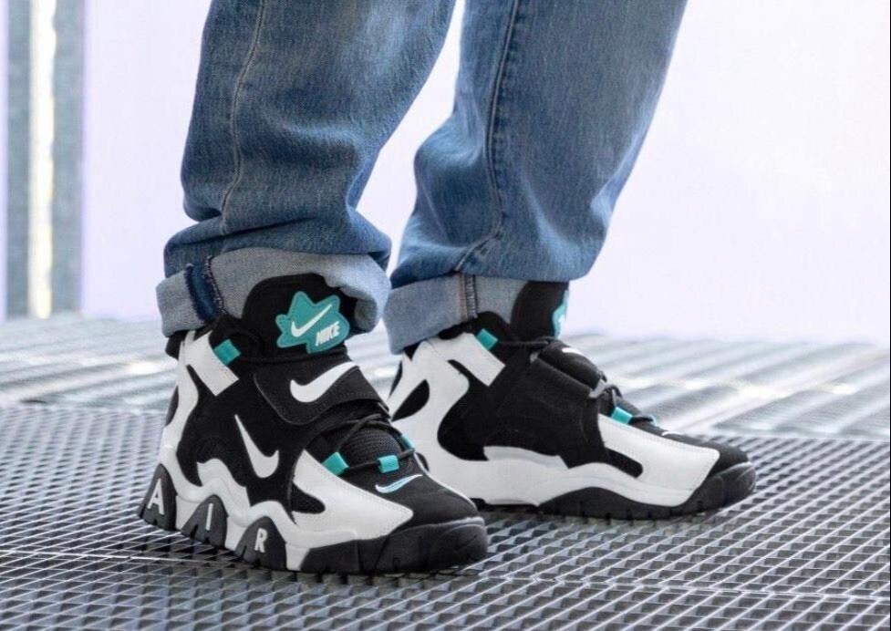 スニーカー Air Barrage Mid \"Black White Cabana\" AT7847-001 2019 Nike Air Barrage Mid Cabana Men's SZ.9/Women's SZ.10.5