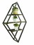 admired by nature 4 3 tier matte black metal display shelf wall mounted diamo...