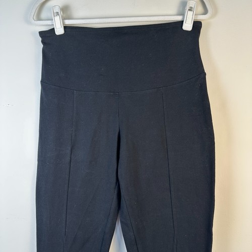 YUMMIE Leggings Women XL Black Tummy Control Capri Cropped Cotton NWOT - Picture 3 of 7