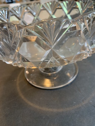 EAPG Low Standard Clear Glass Open Compote #309. Chalinor & Taylor Co - Picture 2 of 6