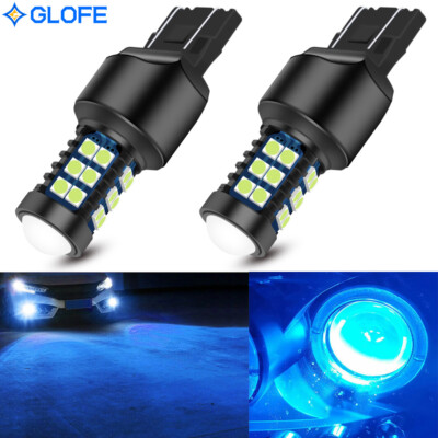 2Pcs 7440 7443 LED Bulbs Ice Blue High Bright SMD 3030 Turn Signal DRL Lights