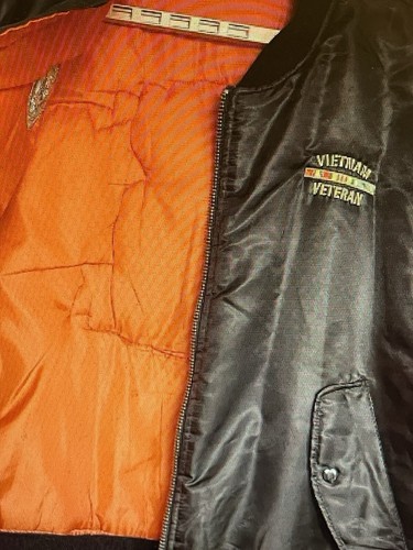 Bomber Style Jacket Size 2XL USA Army Veteran MA-1 Military Vietnam Dragon Patch - Picture 12 of 22