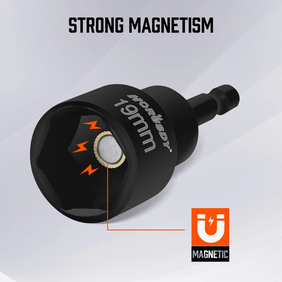 2PC RV Scissor Jack Socket 19mm 3/4 Inch Hex Magnetic Nut Trailer Connect Change - Image 2 of 4