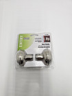 (QTY 3) Defender Security Door Knobs Satin Nickel Finish, 2-1/4" Knobs (E-2498)