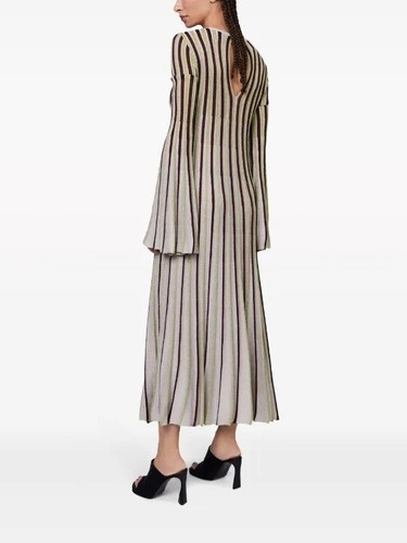 Stella McCartney lurex-detail striped maxi dress Size S - Picture 2 of 12