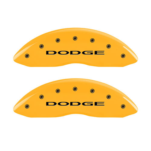 2011-2023 "Dodge" Challenger Front Rear Yellow MGP Brake Disc Caliper Covers BR5 - Picture 2 of 10