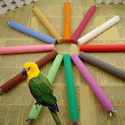 Bird Parrot Perch Stand Holder Toys Grinding Claw Pet Cage Paw Toy 