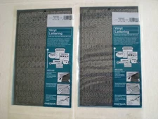  ( Lot Of 2 ) Chartpak® Press-On Vinyl Letters & Numbers, Self Adhesive, Black