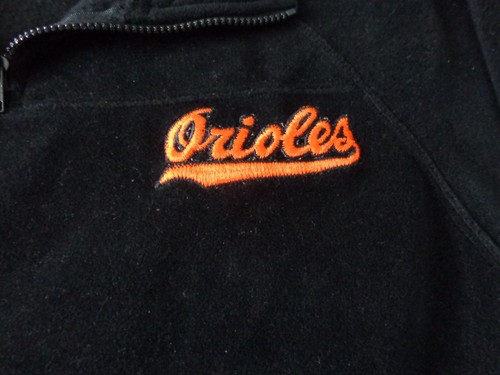 VINTAGE Balitomore Orioles Heavy Weight Fleece Jacket Sewn Logo Majestic ( L ) - Picture 2 of 4