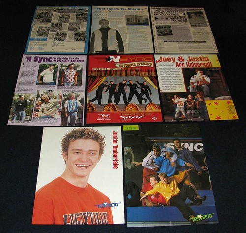 NSync Justin Timberlake JC Lance Joey Chris 16 ganze Seiten Ausschnitte Posten B-873 - Bild 2 von 2