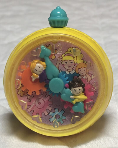 Polly Pocket 1994 Bluebird Toys Clock Gears McDonalds Play Watch Belt Clip #3 - Picture 1 of 4