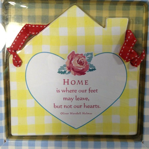 Vintage Hallmark Oliver Wendell Holmes Wall Ceramic Plaque Home is Hearts - Picture 10 of 12