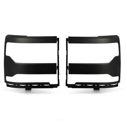 Pair Black Headlight Trim Bezel Cover Fit For Chevrolet Silverado 1500 2016-2018 - Picture 2 of 6