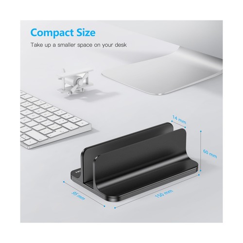 OMOTON Vertical Laptop Stand Holder, Desktop Aluminum Stand for MacBook with ... - Picture 3 of 8