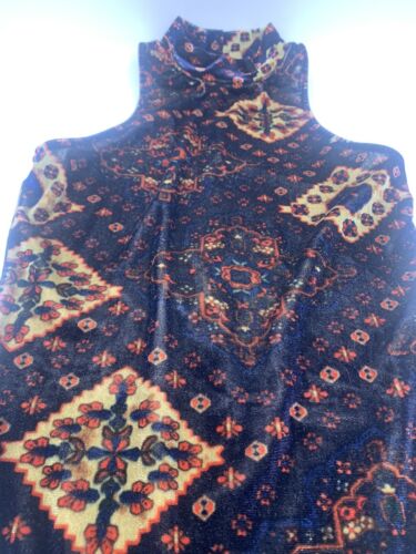 TopShop Velvet Bodysuit Sleeveless Navy Blue, Red, Beige Size 4