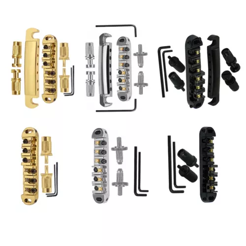 Adjustable Roller Saddle Tune-O-Matic Bridge Tailpiece for LP Les Paul SG Guitar