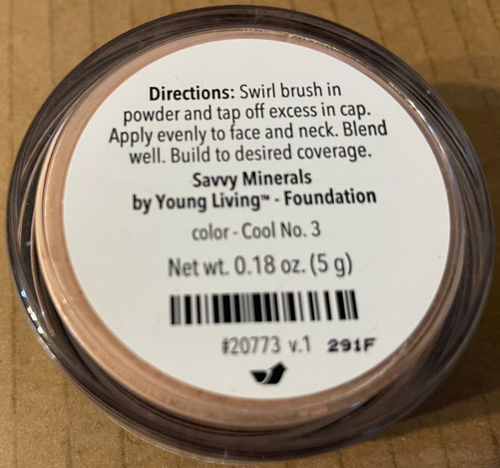 Foundation Powder - Savvy Minerals by Young Living Color-Cool No. 3 #20773 - Picture 2 of 2