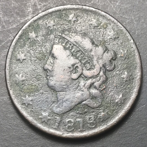 1818 Krönchenkopf großer Cent - Bild 1 von 4