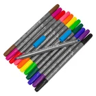 Pack of 12 Double Tip Fine Broad Adults Writing Sketching Colour Marker Art Pens
