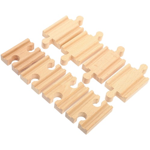 Wooden Train Track Kids Expansion Track 8pcs Supplies