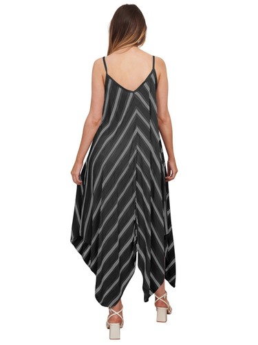 Maxi vestido de verano italiano con tirantes estampado de playa con cuello en V sin mangas para mujer - Imagen 153 de 253