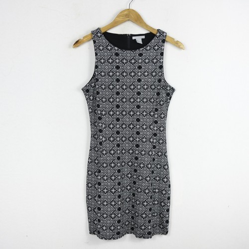 Abito H&M Taglia S Donna Cotone Bicolore Nero bianco Comodo Casual Vestito