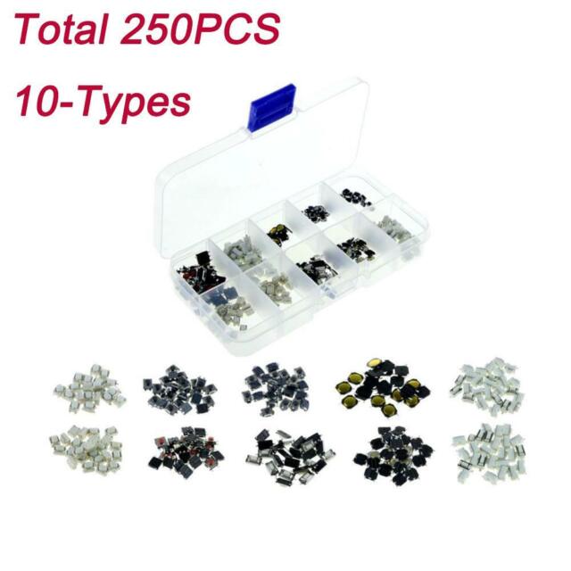 250 Pcs.10 Different Types Of Tactile Remote Control Push-buttons For Different