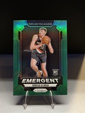2024-25 Prizm Donovan Clingan Rookie Green Emergent RC Portland Trail Blazers