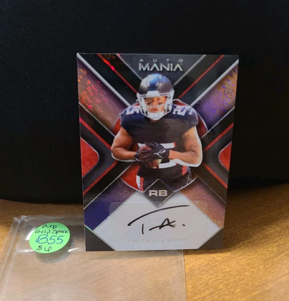 2022 Wild Card Auto Mania Retail - Triangle Tyler Allgeier #AM-TR69 Purple/Gold - Image 2 of 4