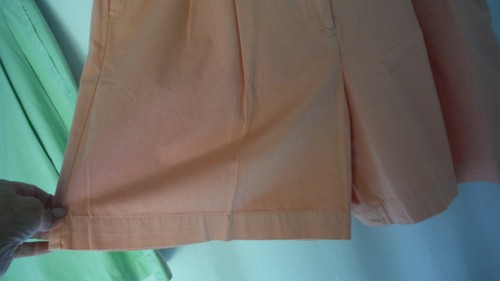 Vintage FACONNABLE Size 16 High Waist Wide Leg Cotton Shorts Tangerine *NWT $75 - Picture 4 of 7