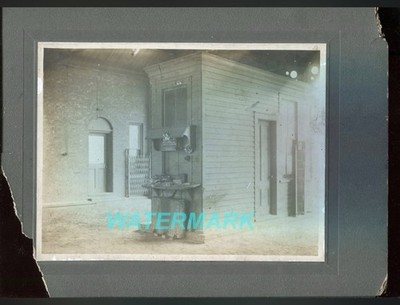 AUTOMOTIVE HIGHWAY TOLL BOOTH circa 1915 Mounted Silver Gelatin Photograph
