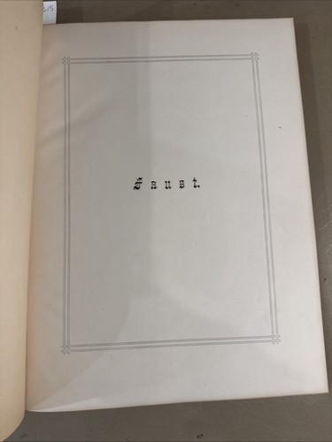 Faust Eine Tragodie, Erster Theil only by Goethe, 1854, HC - Foto 4 di 5