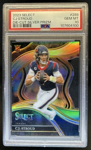 2023 Select C.J. Stroud RC Silver Prizm Die Cut Club #289 Texans PSA 10