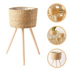  Blumentopf Ständer Blumenkorb Geflochten Pflanzen Rack Stehen Blumentopfhalter