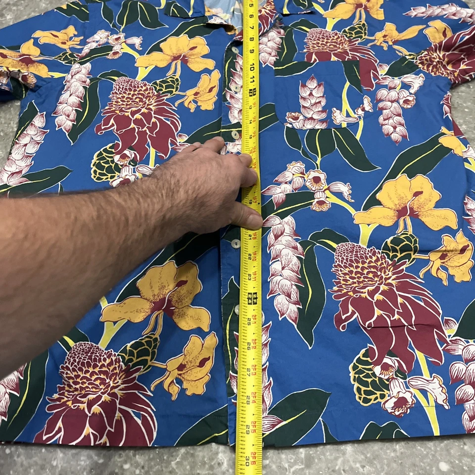 Camisa Brooks Brothers Para Hombre Grande Azul Floral Calce Regente Manga Corta Abotonada Foto 4 de 4