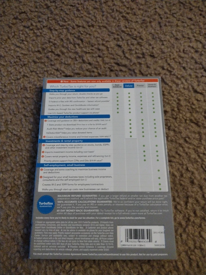 TurboTax deluxe 2014 federal and STATE. - Image 2 of 4