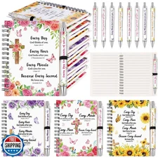 Colarr 12 Sets Christian Notebooks Bulk Christian Gifts for Women