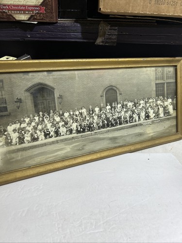 VINTAGE 1st HOLY COMMUNION 1920'S FRAMED PHOTO EASTON,PA 8X18 - Bild 1 von 13