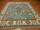 Turkish Oushak Rug, Geometric Multicolored Handmade Bohemian Rug 8x10 Ft — photo 3