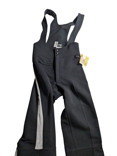 Pantalones elásticos Obermeyer 2003 vintage mezcla de lana negra baberos esquí snowboard 4 S - Imagen 10 de 16