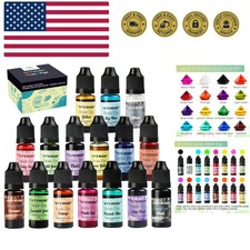 Epoxy Resin Paint Pigment 16 Color Concentrated Liquid Epoxy Resin Dye, Color...