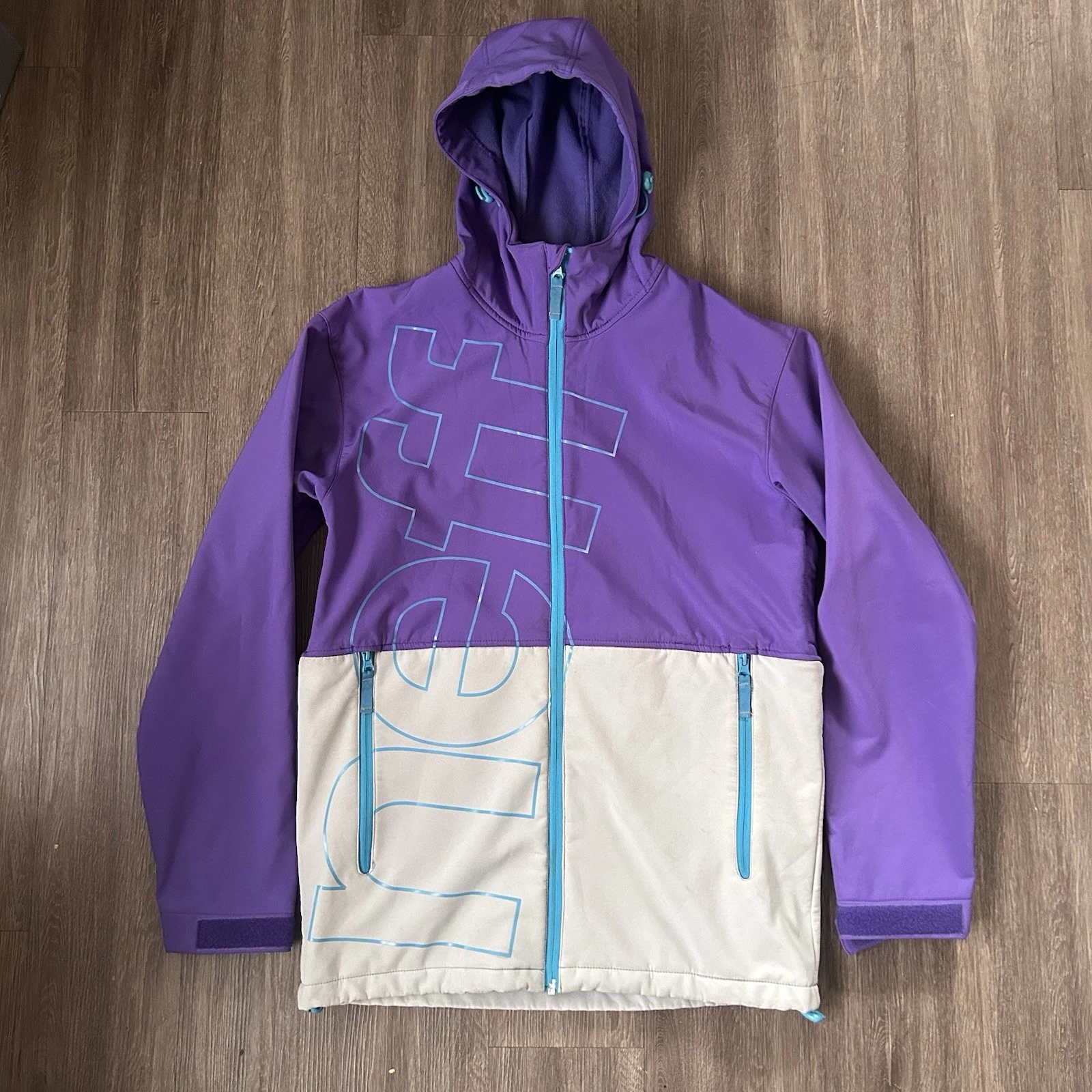 Neff Daily Soft Shell Snowboarding Jacket Men's Size Small Purple Grey