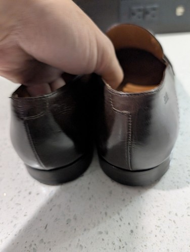 Vintage Hugo Boss Braun Perforiert Penny Halbschuhe Herren Größe 8 Hergestellt in Italien - Bild 8 von 8